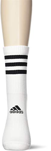 adidas Unisex Adult 3S CSH CRW3P Socks - White, Medium