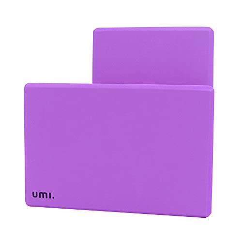 Umi Amazon Brand Full Yoga Blocks Yoga Bricks High Density EVA Yoga Foam Support Block Positioning Bricks (Purple, pair)