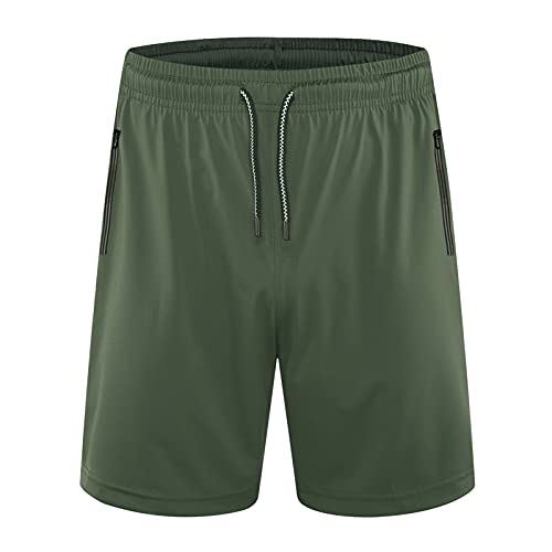 Lixada Men's Sport Shorts Running Shorts with Zipper Pockets Quick Dry Lightweight Pants Workout Running Training Weightlifting Joggers