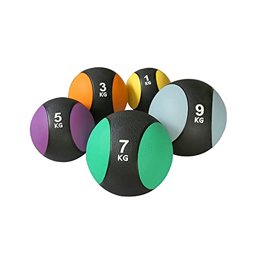 Medicine Ball,Rubber Medicine Ball Personal Training Tools Non-Slip Environmental Protection Gym Ball Suitable for Strength Training Exercise to Lose Fat-1KG
