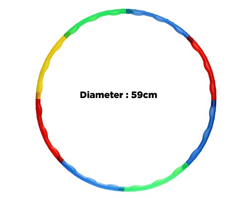 Bahob® Plastic Hula Circle,Collapsible Kids Hula Hoop, Detachable Tubes for Hula Ring, Exercise Hula Hoop for Fitness Gymnastics Dance Games Pet Training