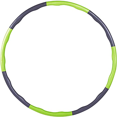 fitness hula hoops Weighted Hula Hoop, Hoola Hoop for Adults, Lightweight Durable Removable Section Massage Hula Ring, PE Material, for Weight Loss/Abdominal Shaping/Home/Office 8-section Detachable