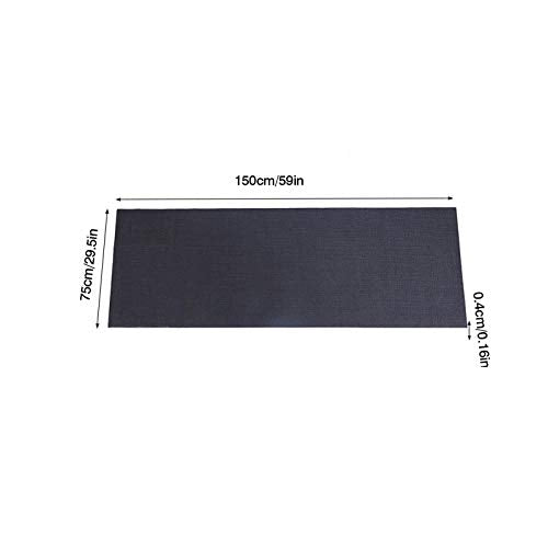 Exercise Fitness Mat, High Density Exercise Equipment Mat Durable Bicycle Trainer Floor Mat for Under Stationary Bike, Spin Bike, Fitness Equipment, Home Gym Floor Protection (Black)