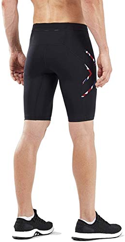 2XU Mens Run Compression Shorts - Black/Outline Union Jack - L
