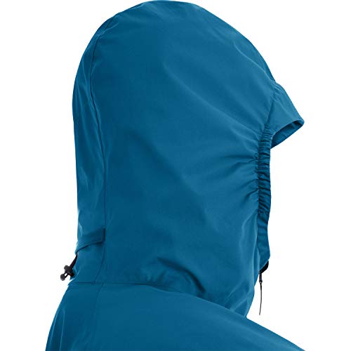 GORE WEAR R7 Men's Running Hooded Jacket Partial GORE-TEX INFINIUM, L, Scuba Blue/Sphere Blue