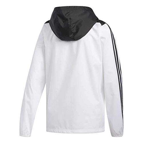 adidas Women's Alphaskin Tiro Windbreaker, White/Black, Small
