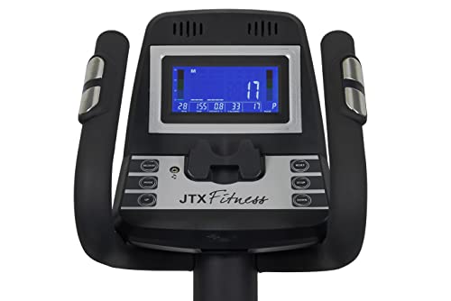 JTX Tri-Fit: Incline Cross Trainer - Bluetooth - 16-20” Adjustable Stride Length - Adjustable Incline - 8.5 Kg Inertia Enhanced Flywheel - 2 Year In-home Repair Warranty