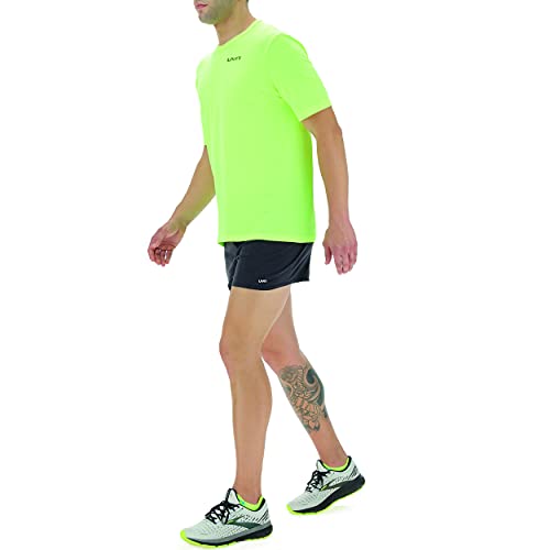 Unleash Your Nature Men's UYN Man Running Airstream OW Shirt SH_SL. Warm Up Jacket, Yellow Fluo, XXL