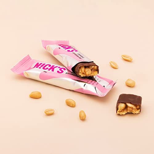 Nicks Protein Bar Mix Box, Keto Snack Bars 4g Net Carbs, 15g Protein, 5g Collagen No Added Sugar Gluten Free Low Carb Snacks (9x50g - Protein)