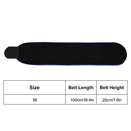 214 Fitness Waist Trimmer Belt Sweat Workout Body Shaper Sauna Sweat Wrap Sauna Suit Effect for Men & Women Weightlifting(blue, M)