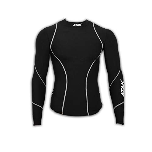 Atak Sports Men's Compression Shirt, Black, Medium