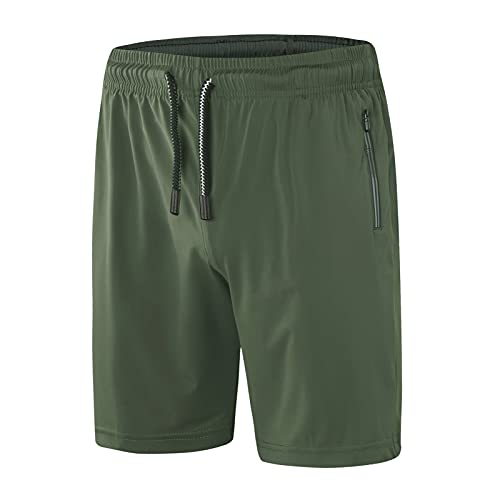 Lixada Men's Sport Shorts Running Shorts with Zipper Pockets Quick Dry Lightweight Pants Workout Running Training Weightlifting Joggers