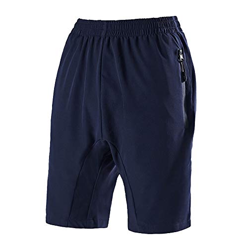 LaoZanA Mens Shorts Running Sports Running Quick Drying Shorts Beach Outdoor Trousers Pants Dark Blue XL