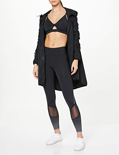 Amazon Brand - AURIQUE Women's Low Impact Twist Knot Cut Out Sports Bra, Black (Black), S, Label:S