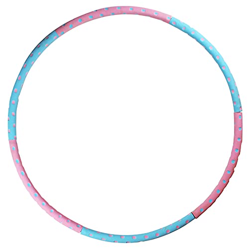 Athemeet Hula Fitness Hoop, Weighted Exercise Hoops 6 Segments Kids Exercise Fitness Hoop Adjustable Weight Ring Gift for Beginners Professionals