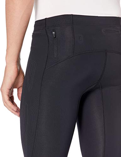 2XU Men's Light Speed Compression Tights, Black/Black Reflective, L