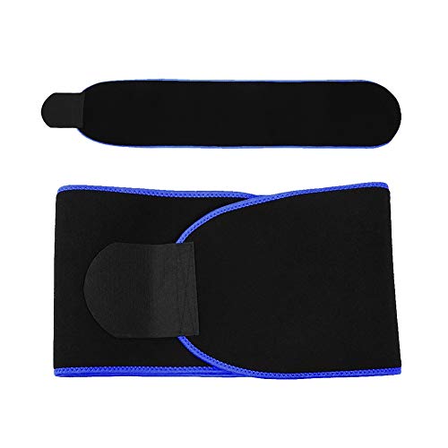 214 Fitness Waist Trimmer Belt Sweat Workout Body Shaper Sauna Sweat Wrap Sauna Suit Effect for Men & Women Weightlifting(blue, M)