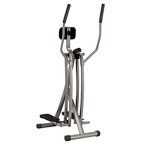Sunny Health & Fitness Unisex's Air Walk Trainer w/LCD Monitor SF-E902 Elliptical Machine, Grey, 38L x 48W x 156H cm & Upright Row-N-Ride Rowing Machine Squat Trainer