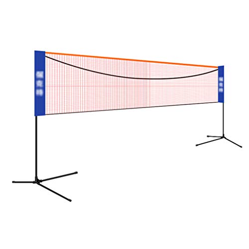 Tennis net Ball network Folding Tennis Stand Badminton Net Rack Portable Folding Simple Standard Mobile Venue Outdoor Net Best Gift Color : Black, Size : Net width=610cm(Adjustable)