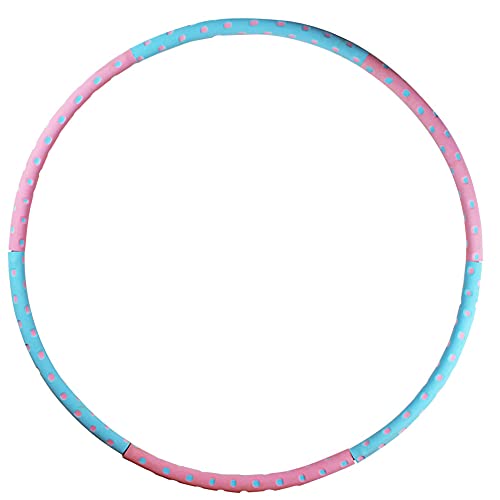 Athemeet Hula Fitness Hoop, Weighted Exercise Hoops 6 Segments Kids Exercise Fitness Hoop Adjustable Weight Ring Gift for Beginners Professionals