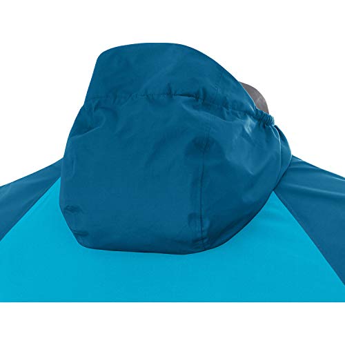 GORE WEAR R7 Men's Running Hooded Jacket Partial GORE-TEX INFINIUM, L, Scuba Blue/Sphere Blue