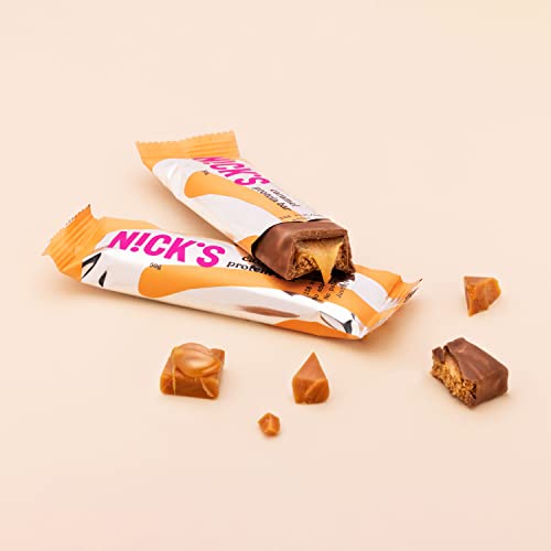 Nicks Protein Bar Mix Box, Keto Snack Bars 4g Net Carbs, 15g Protein, 5g Collagen No Added Sugar Gluten Free Low Carb Snacks (9x50g - Protein)