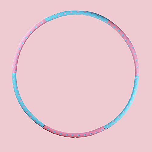 Athemeet Hula Fitness Hoop, Weighted Exercise Hoops 6 Segments Kids Exercise Fitness Hoop Adjustable Weight Ring Gift for Beginners Professionals