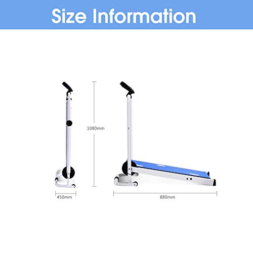 enheng Compact Folding Manual Treadmill for Home Portable Running Machine with Dashboard Mini Walking Machine Treadmill for Fitness Exercise