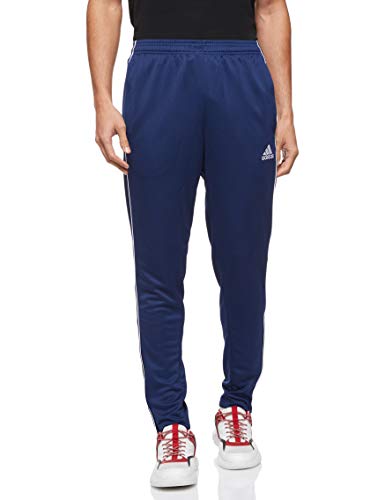 adidas Men Core 18 Training Trousers - Dark Blue/White, X-Large - Gym Store | Gym Equipment | Home Gym Equipment | Gym Clothing
