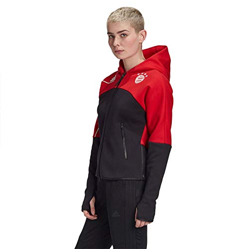adidas Women's FC Bayern Zne Anthem Football Jacket, womens, GN5917, Fcbtru/Black, XXS
