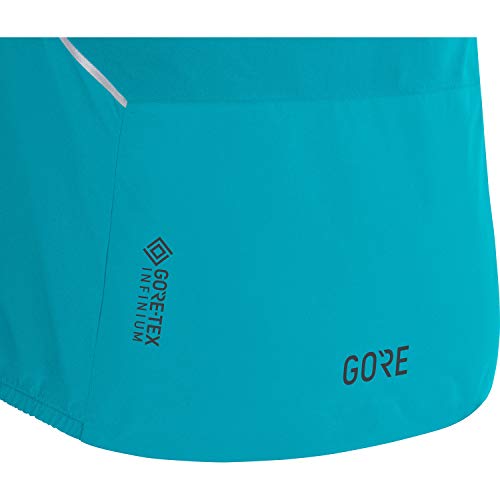 GORE WEAR R7 Men's Running Hooded Jacket Partial GORE-TEX INFINIUM, L, Scuba Blue/Sphere Blue