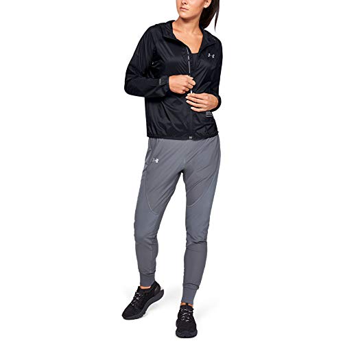 Under Armour Women's UA Qualifier Storm Packable Jacket, Black/Onyx White/Reflective (001), Medium