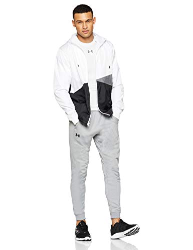 Under Armour Men's Unstoppable Windbreaker Warm-up Top, White/Black/Black (101), X-Large