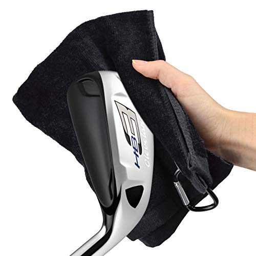 2Pcs Premium Golf Towel Microfiber Fabric Golf Bag Towel with Carabiner Clip for Hanging on Golf Club Bag, Yoga Camping Gym - 16