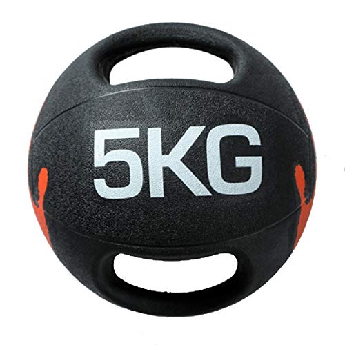 Medicine Ball Double Handle Rubber Medicine Ball, Strength Training Physical Training Aerobic Exercise Fitness Equipment, Non-slip And Durable (Size : 5kg/11lbs)