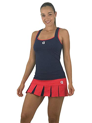 A40Degrees Sport & Style Happy Red Skirt, Women, Tennis and Padel (Paddle) (44 XL)