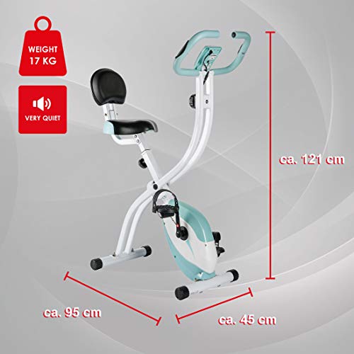 Ultrasport F-Bike with Hand Pulse Sensor, Fitness Bike Trainer, Sporting Equipment, Ideal Cardio Trainer, Foldable Indoor Trainer for Home Use, Different Resistance Levels, Suitable for Everyone