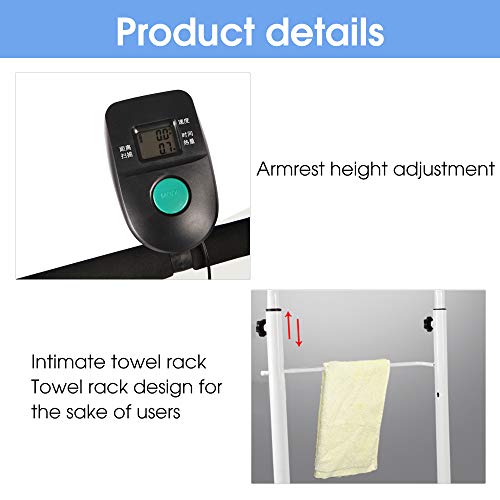 enheng Compact Folding Manual Treadmill for Home Portable Running Machine with Dashboard Mini Walking Machine Treadmill for Fitness Exercise
