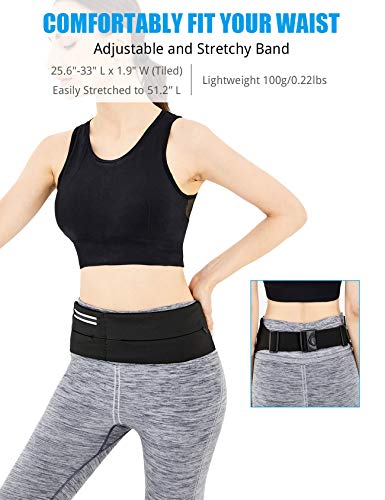Gisdanchz Running Belt For Women And Men Phone Holder Key Pouch Belt Bag Running Waist Packs Gifts For Moms Running Accessories Walking And Jogging Plus Size Fanny Pack Gym Money Belt Black