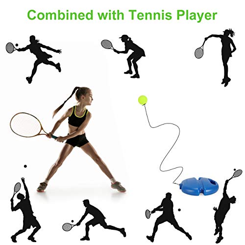 Fostoy Tennis Rebound Ball with String, 5 Pack Durable Replacement Balls for Tennis Trainer Base, Tennis Training Ball for Adults Kids Beginner Self-Study Practice Indoor Outdoor