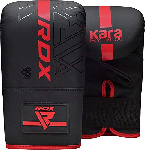 RDX 17PC Punch Bag 5ft 4ft Heavy Filled Set, Non Tear Maya Hide Leather Adult Bag with Wall Bracket Punching Gloves Chain, KARA Patent Pending, Kickboxing Boxing MMA Muay Thai Karate Training Workout