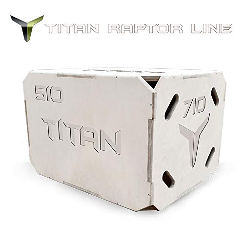 Plyo Box Plyometric Box Wooden Platform for Crossfit, Jump Training, Conditioning, Home fitness Jump trainer, Workout Step Platform Equipment for Fitness, Box-Squats and Steps-up 3 in 1, 50/60/70 cm