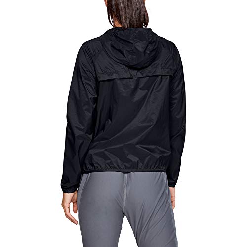Under Armour Women's UA Qualifier Storm Packable Jacket, Black/Onyx White/Reflective (001), Medium