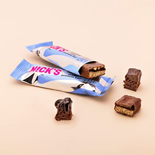 Nicks Protein Bar Mix Box, Keto Snack Bars 4g Net Carbs, 15g Protein, 5g Collagen No Added Sugar Gluten Free Low Carb Snacks (9x50g - Protein)