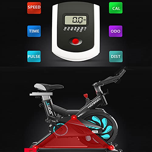 FCFLXJ Professional Indoor Exercise Bikes,Stationary Bike, Heart Rate Test,with Electronic Meter Display: Speed, Time, Calories,Spin Bike Cardio Workout