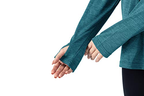 YSENTO Women's Long Sleeve Running Hoodie Gym Sports Yoga Tops Shirts UPF 50+ with Thumb Hole(Dark Blue,m)