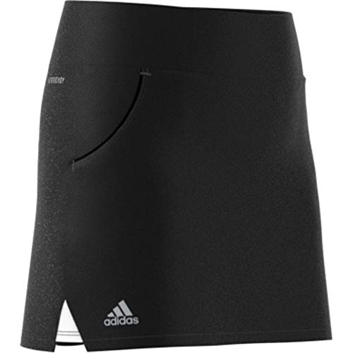 adidas Girls' G CLUB SKIRT, black/Matte silver/White, 7-8Y