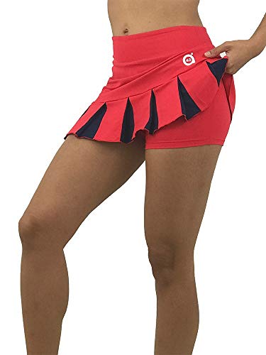 A40Degrees Sport & Style Happy Red Skirt, Women, Tennis and Padel (Paddle) (44 XL)