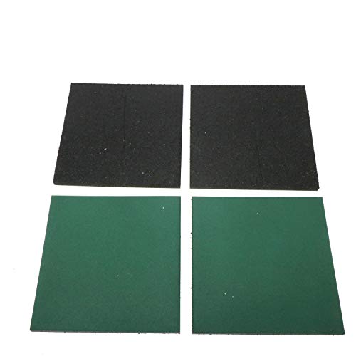 uyoyous Rubber Gym Mat- 4PCs 50 x 50cm, 30 mm Thick Children’s Play Tiles Protective Flooring Set for Outdoor Sports Exercise, School Playground, Factory