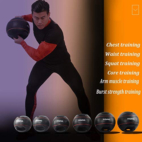Medicine Ball AGYH Binaural Rubber, Home Gym Core Training Aerobics Elastic Fitness Ball, 3kg/4kg/5kg/6kg/8kg/10kg (Size : 3kg/6.6lb)